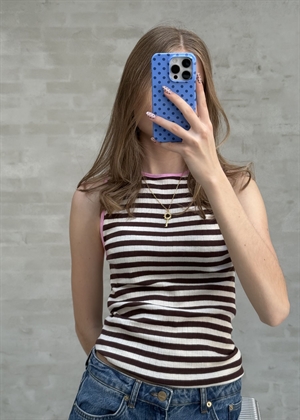 NPS tank top Kontrast Brown/Ecru/L.Pink Nørgaard På Strøget 